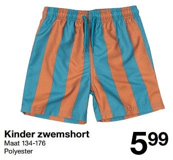 Promotions Kinder zwemshort - Produit maison - Zeeman  - Valide de 11/05/2024 à 17/05/2024 chez Zeeman