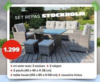 Promotions Set repas stockholm - Produit Maison - Euroshop - Valide de 03/05/2024 à 09/06/2024 chez Euro Shop