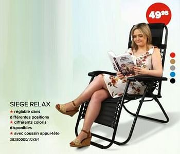 Promoties Siege relax - Huismerk - Euroshop - Geldig van 03/05/2024 tot 09/06/2024 bij Euro Shop