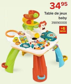Promoties Table de jeux baby - Huismerk - Euroshop - Geldig van 03/05/2024 tot 09/06/2024 bij Euro Shop