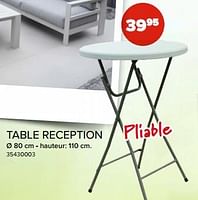 Promotions Table reception - Produit Maison - Euroshop - Valide de 03/05/2024 à 09/06/2024 chez Euro Shop