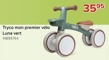 Promoties Tryco mon premier vélo luna vert - Tryco - Geldig van 03/05/2024 tot 09/06/2024 bij Euro Shop