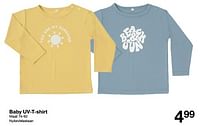 Promoties Baby uv t shirt - Huismerk - Zeeman  - Geldig van 11/05/2024 tot 17/05/2024 bij Zeeman