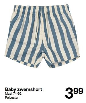 Promotions Baby zwemshort - Produit maison - Zeeman  - Valide de 11/05/2024 à 17/05/2024 chez Zeeman