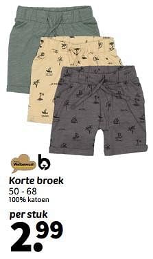 Promotions Korte broek - Produit maison - Wibra - Valide de 07/05/2024 à 19/05/2024 chez Wibra