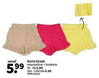 Promotions Korte broek - Produit maison - Wibra - Valide de 07/05/2024 à 19/05/2024 chez Wibra