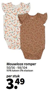 Promotions Mouwloze romper - Produit maison - Wibra - Valide de 07/05/2024 à 19/05/2024 chez Wibra