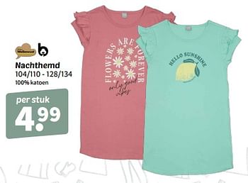 Promoties Nachthemd - Huismerk - Wibra - Geldig van 07/05/2024 tot 19/05/2024 bij Wibra