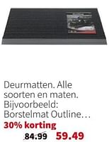 Promoties Deurmatten borstelmat outline - Huismerk - Intratuin - Geldig van 13/05/2024 tot 19/05/2024 bij Intratuin