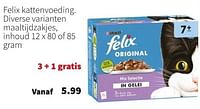 Promoties Felix kattenvoeding - Purina - Geldig van 13/05/2024 tot 19/05/2024 bij Intratuin