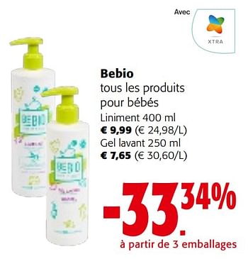 Promotions Bebio tous les produits pour bébés - Bebio - Valide de 08/05/2024 à 21/05/2024 chez Colruyt