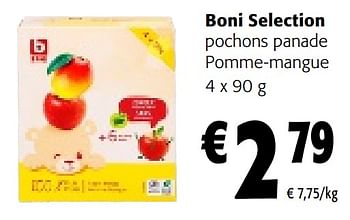 Promoties Boni selection pochons panade pomme-mangue - Boni - Geldig van 08/05/2024 tot 21/05/2024 bij Colruyt