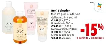 Promoties Boni selection tous les produits de soin - Boni - Geldig van 08/05/2024 tot 21/05/2024 bij Colruyt
