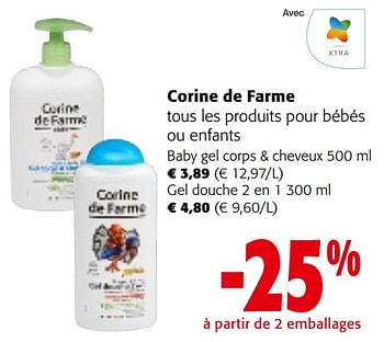Promoties Corine de farme tous les produits pour bébés ou enfants - Corine de farme - Geldig van 08/05/2024 tot 21/05/2024 bij Colruyt