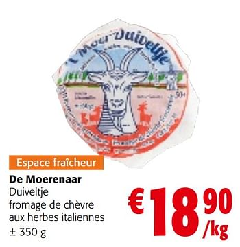 Promoties De moerenaar duiveltje fromage de chèvre aux herbes italiennes - Kaasboerderij De Moerenaar - Geldig van 08/05/2024 tot 21/05/2024 bij Colruyt