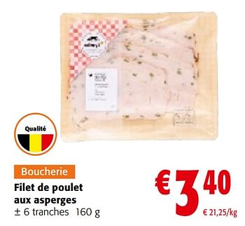 Promotions Filet de poulet aux asperges - Produit maison - Colruyt - Valide de 08/05/2024 à 21/05/2024 chez Colruyt