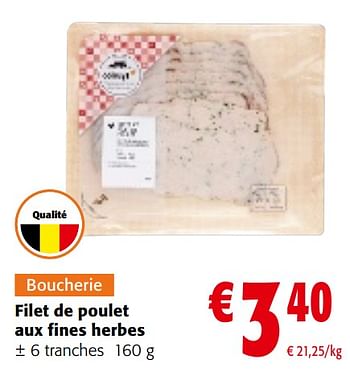 Promoties Filet de poulet aux fines herbes - Huismerk - Colruyt - Geldig van 08/05/2024 tot 21/05/2024 bij Colruyt