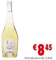 Promotions Genelis blanc 2022-2023 a.o.p. clairette du languedoc adissan gérard bertrand - Vins blancs - Valide de 08/05/2024 à 21/05/2024 chez Colruyt