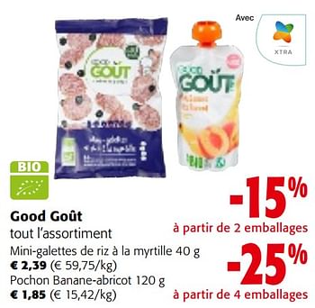 Promoties Good goût tout l’assortiment - Good Goût - Geldig van 08/05/2024 tot 21/05/2024 bij Colruyt