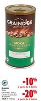 Promotions Graindor moka café moulu - Graindor - Valide de 08/05/2024 à 21/05/2024 chez Colruyt