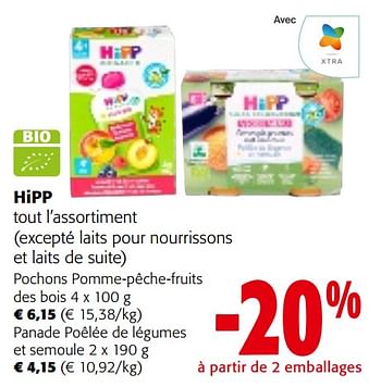 Promoties Hipp tout l’assortiment - Hipp - Geldig van 08/05/2024 tot 21/05/2024 bij Colruyt