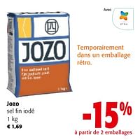 Promotions Jozo sel fin iodé - Jozo - Valide de 08/05/2024 à 21/05/2024 chez Colruyt