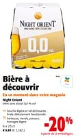 Promotions Night orient bière sans alcool - Night orient - Valide de 08/05/2024 à 21/05/2024 chez Colruyt