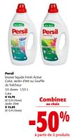 Promotions Persil lessive liquide fresh active color, jardin d`été ou souffle de fraîcheur - Persil - Valide de 08/05/2024 à 21/05/2024 chez Colruyt