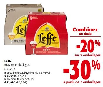 Promoties Leffe tous les emballages - Leffe - Geldig van 08/05/2024 tot 21/05/2024 bij Colruyt