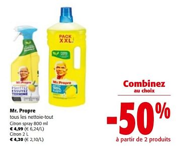 Promoties Mr. propre tous les nettoie-tout - Mr. Proper - Geldig van 08/05/2024 tot 21/05/2024 bij Colruyt