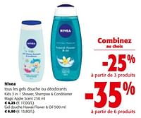 Promotions Nivea tous les gels douche ou déodorants - Nivea - Valide de 08/05/2024 à 21/05/2024 chez Colruyt