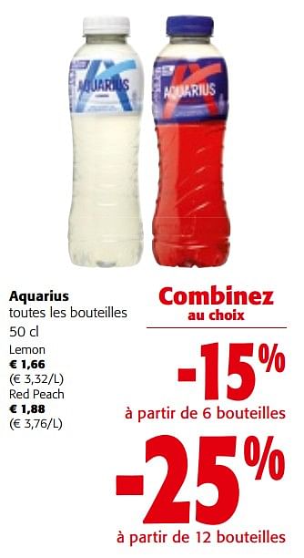 Promoties Aquarius toutes les bouteilles - Aquarius - Geldig van 08/05/2024 tot 21/05/2024 bij Colruyt