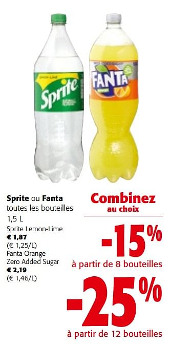 Promoties Sprite ou fanta toutes les bouteilles - Huismerk - Colruyt - Geldig van 08/05/2024 tot 21/05/2024 bij Colruyt