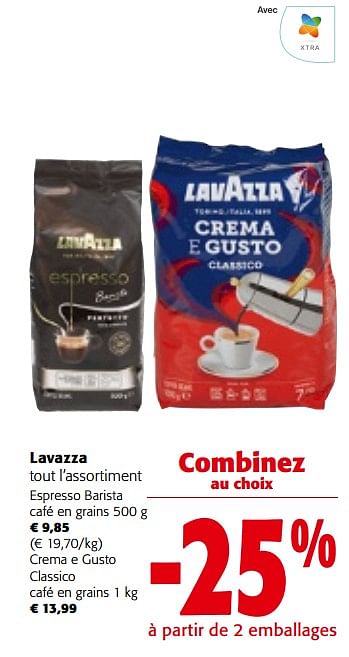 Promoties Lavazza tout l`assortiment - Lavazza - Geldig van 08/05/2024 tot 21/05/2024 bij Colruyt