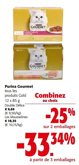 Promoties Purina gourmet tous les produits gold - Purina - Geldig van 08/05/2024 tot 21/05/2024 bij Colruyt