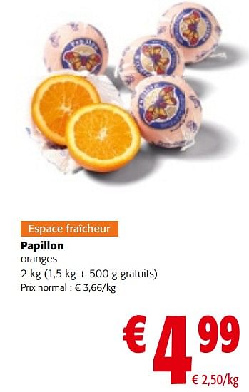 Promoties Papillon oranges - Papillon - Geldig van 08/05/2024 tot 21/05/2024 bij Colruyt