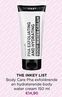 The inkey list body care pha exfoliérende en hydraterende body water cream-The inkey list 