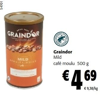 Promoties Graindor mild café moulu - Graindor - Geldig van 08/05/2024 tot 21/05/2024 bij Colruyt