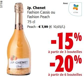 Promotions Jp. chenet fashion cassis ou fashion peach - Mousseux - Valide de 08/05/2024 à 21/05/2024 chez Colruyt
