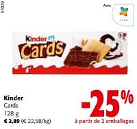 Promotions Kinder cards - Kinder - Valide de 08/05/2024 à 21/05/2024 chez Colruyt