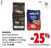 Promotions Lavazza tout l’assortiment - Lavazza - Valide de 08/05/2024 à 21/05/2024 chez Colruyt