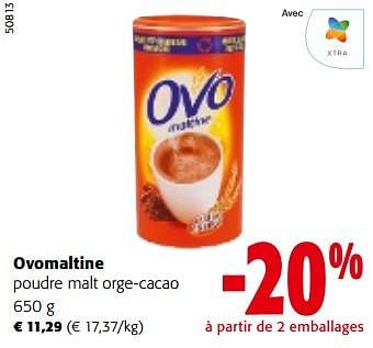 Promoties Ovomaltine poudre malt orge-cacao - Ovomaltine - Geldig van 08/05/2024 tot 21/05/2024 bij Colruyt