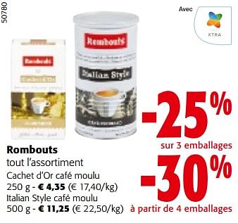 Promoties Rombouts tout l’assortiment - Rombouts - Geldig van 08/05/2024 tot 21/05/2024 bij Colruyt