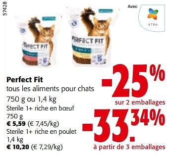 Promotions Perfect fit tous les aliments pour chats - Perfect - Valide de 08/05/2024 à 21/05/2024 chez Colruyt