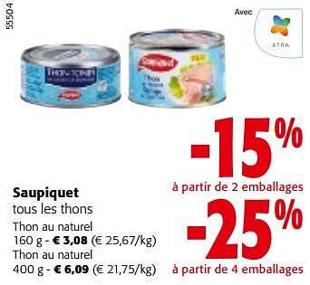 Promoties Saupiquet tous les thons - Saupiquet - Geldig van 08/05/2024 tot 21/05/2024 bij Colruyt