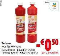 Promotions Zeisner tous les ketchups - Zeisner - Valide de 08/05/2024 à 21/05/2024 chez Colruyt