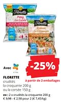 Promotions Crudités la croquante - Florette - Valide de 09/05/2024 à 22/05/2024 chez Spar (Colruytgroup)