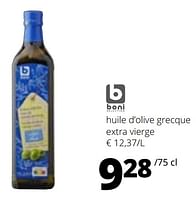 Promotions Huile d’olive grecque extra vierge - Boni - Valide de 09/05/2024 à 22/05/2024 chez Spar (Colruytgroup)