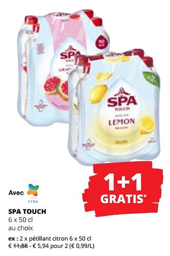 Promotions Pétillant citron - Spa - Valide de 09/05/2024 à 22/05/2024 chez Spar (Colruytgroup)