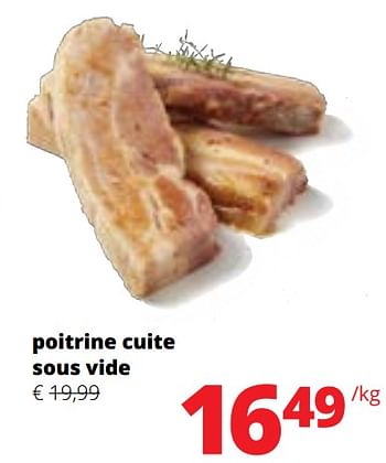 Promoties Poitrine cuite sous vide - Huismerk - Spar Retail - Geldig van 09/05/2024 tot 22/05/2024 bij Spar (Colruytgroup)